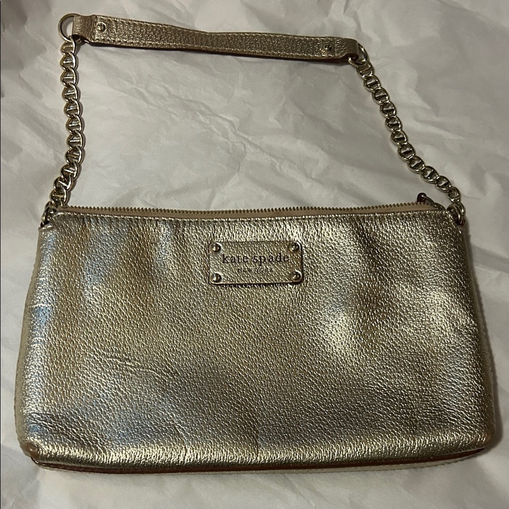 Kate Spade Gold Metallic Wristlet